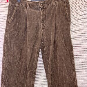 St John's Bay Men's Corduroy Straight Leg Pants 40waist 32inseam Brown